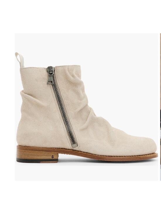 NWOT: John Varvatos Slouchy Zip Boot in China White main image 7